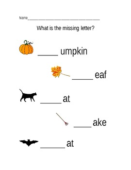 Preview of Fall Letter Sounds  Worksheet