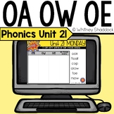 OA OW OE Vowel Teams Phonics Lessons Digital Unit 21 for F