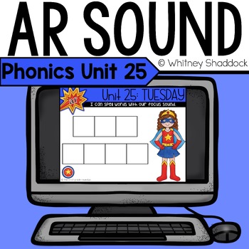 Preview of R Controlled Vowels AR Words & Phonics Lessons Digital Unit 25 for First Grade