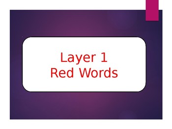 Preview of Phonics First Layer 1 Red Words Powerpoint