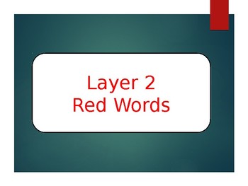 Preview of Phonics First Layer 2 Red Words Powerpoint
