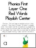 Phonics First Layer One Red Words Playdoh Center