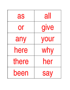 Preview of Phonics First Layer Two Red Words