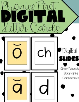 Preview of Phonics First: Two Part Drill Digital Letter Cards