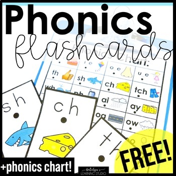 Preview of Phonics Flash Cards - Free Flashcards for Phonics Practice and Reading