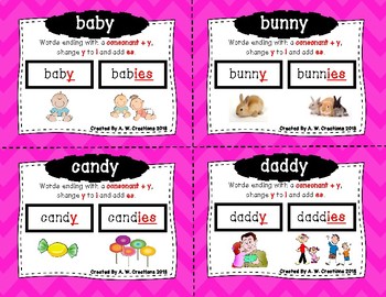 Preview of Phonics Flash Cards - Plurals