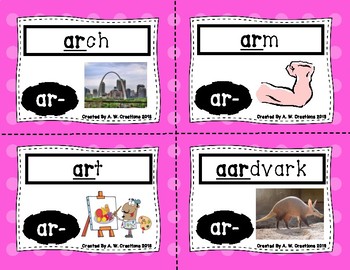 Preview of Phonics Flash Cards - R-Controlled Vowels