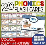 Phonics Flash Cards- Vowel Diphthongs Patterns