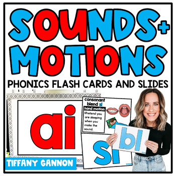 Preview of Phonics Flash Cards and Slides | Spelling Patterns Sounds and Motions Warm-Ups