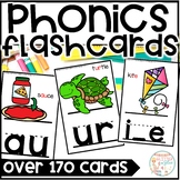 Phonics Flashcards - Letters, Blends, Digraphs, Diphthongs