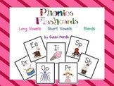 Phonics Flashcards:  Long Vowels, Short Vowels, & Blends