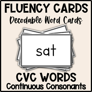 Preview of Phonics Flashcards - Master CVC Words With Continuous Consonants