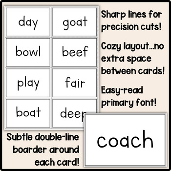 Phonics Flashcards - Master Vowel Digraph words by Tech for Teaching