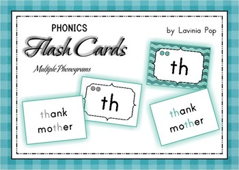 Preview of Phonics Flashcards - Multiple Phonograms Identification {FREE}