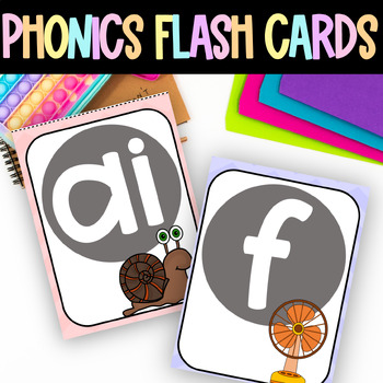 Preview of Phonics Flashcards 26 digraphs Alphabet Pre-K Kindergarten