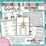 Phonics & Fluency Board -December Sight Word Practice