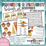 Phonics & Fluency Board -November Sight Word Practice