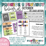 Phonics & Fluency Board -October Sight Word Practice