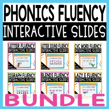 Preview of Digital Phonics Games & Interactive Slides - Science of Reading Fluency Games