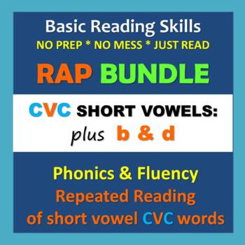 Preview of Phonics & Fluency Practice RAP BUNDLE: Repeated Reading of CVC Words