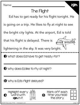 Long Vowels Worksheets Phonics Fluency Passages Reading Comprehension