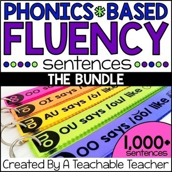 Preview of Phonics Fluency Sentences BUNDLE