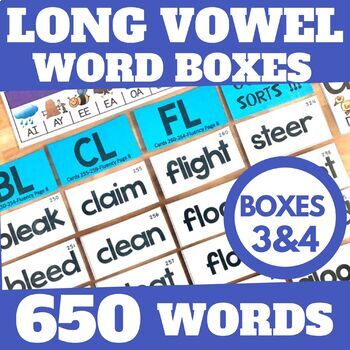 Preview of Word Study Boxes-LONG VOWEL BUNDLE-A Reading Intervention-Silent E and Digraphs