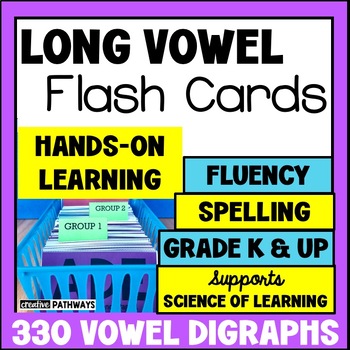 Preview of Phonics Word Study Boxes-330 VOWEL DIGRAPH Words-Phonics Fluency and Spelling