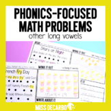 Phonics Focused Math Problems Other Long Vowels