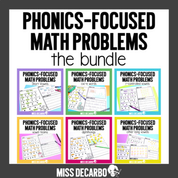 Preview of Phonics Focused Math Word Problems BUNDLE