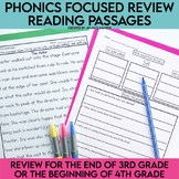 Phonics Focused Review Reading Passages | 3rd Grade & 4th 