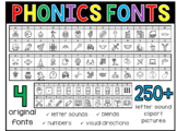 Phonics  Clipart Fonts Vol. 2 (Personal or Commerical Use)