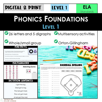 Preview of Phonics Foundations Level 1 - Science of Reading and Orton Gillingham