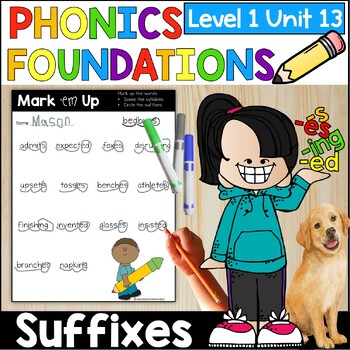 Preview of Phonics Foundations Level 1 Unit 13 Word Work - Suffixes