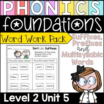 Preview of Phonics Foundations Level 2 Unit 5 Word Work Packet