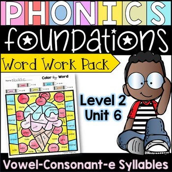 Preview of Phonics Foundations Level 2 Unit 6 Word Work Packet