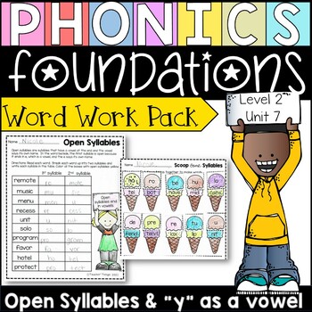 Preview of Phonics Foundations Level 2 Unit 7 Word Work Packet