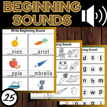 Preview of Phonics Fun: Exploring Beginning Sounds Worksheets for Kids