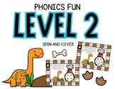 Phonics Fun - Level 2 - Dinosaur Spin and Cover - Center - Games