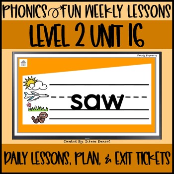 Preview of Phonics Fun Level 2 Unit 16 | 1 Week | Daily Lessons
