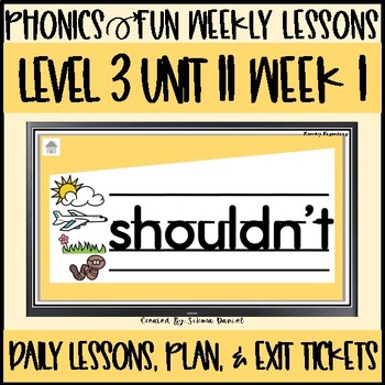 Preview of Phonics Fun Level 3 | Unit 11 Week 1 | Daily Lessons