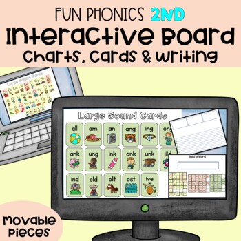 Preview of FUN Phonics 2nd - Charts, Cards, interactive for Distance Learning