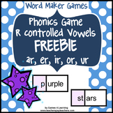 Free R-Controlled Vowels Game with ar, er, ir, or, ur