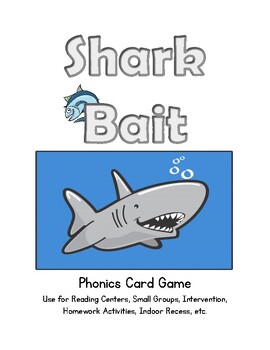 Preview of Phonics Game- Shark Bait 4 Letter Words/Blends