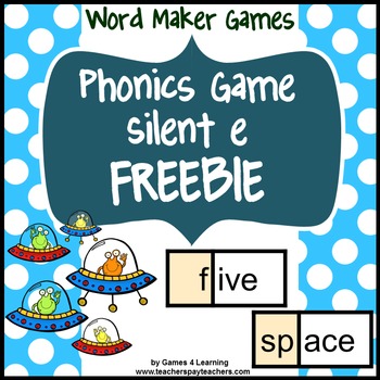 Preview of Free Long Vowel Phonics Activity: Silent e Game and Word Building Activity