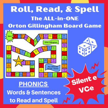 Preview of Phonics Game: Silent e Words & Sentences to read & Spell for Orton Gillingham