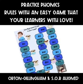 Preview of Phonics Game l au vs. aw l Orton-Gillingham l S.O.R l Structured Phonics
