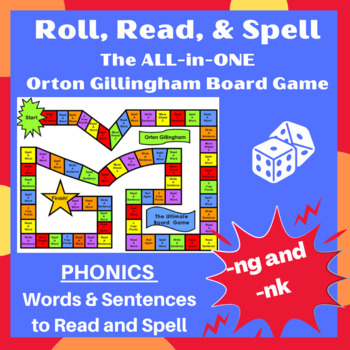 Preview of Phonics Game: ng/nk (welded sounds) Words & Sentences to Read & Spell 