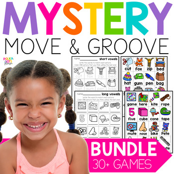 Preview of Phonics Games and Worksheets | Mystery Move and Groove Movement Activities