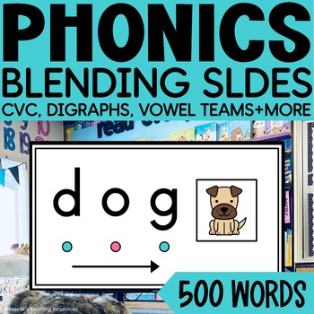 Preview of Phonics Games Blending Slides CVC Words Phonics Intervention Digital Resources